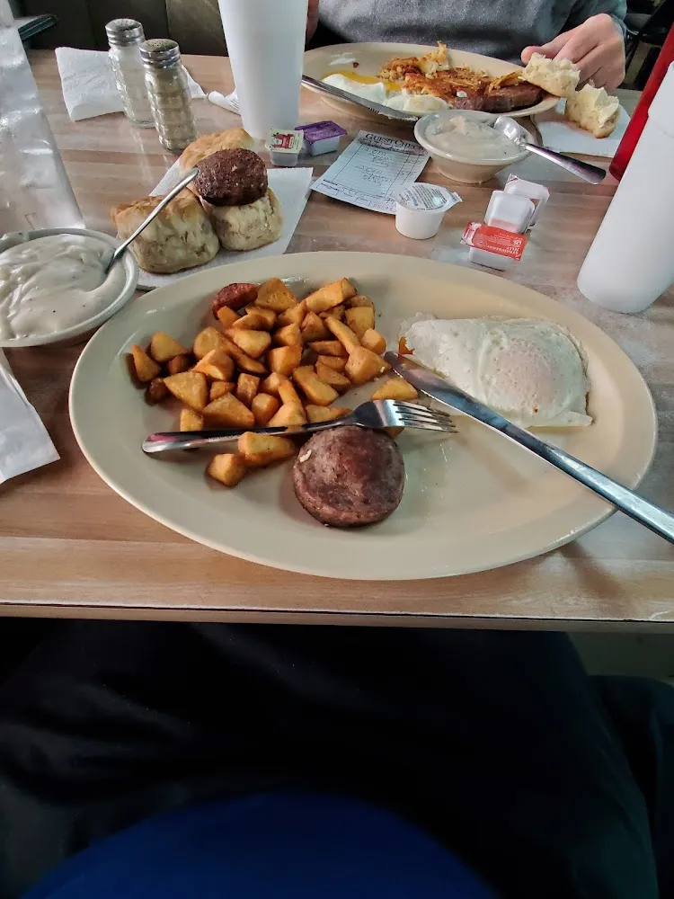 Sausage Egg Hashbrowns Biscuits and Gravy